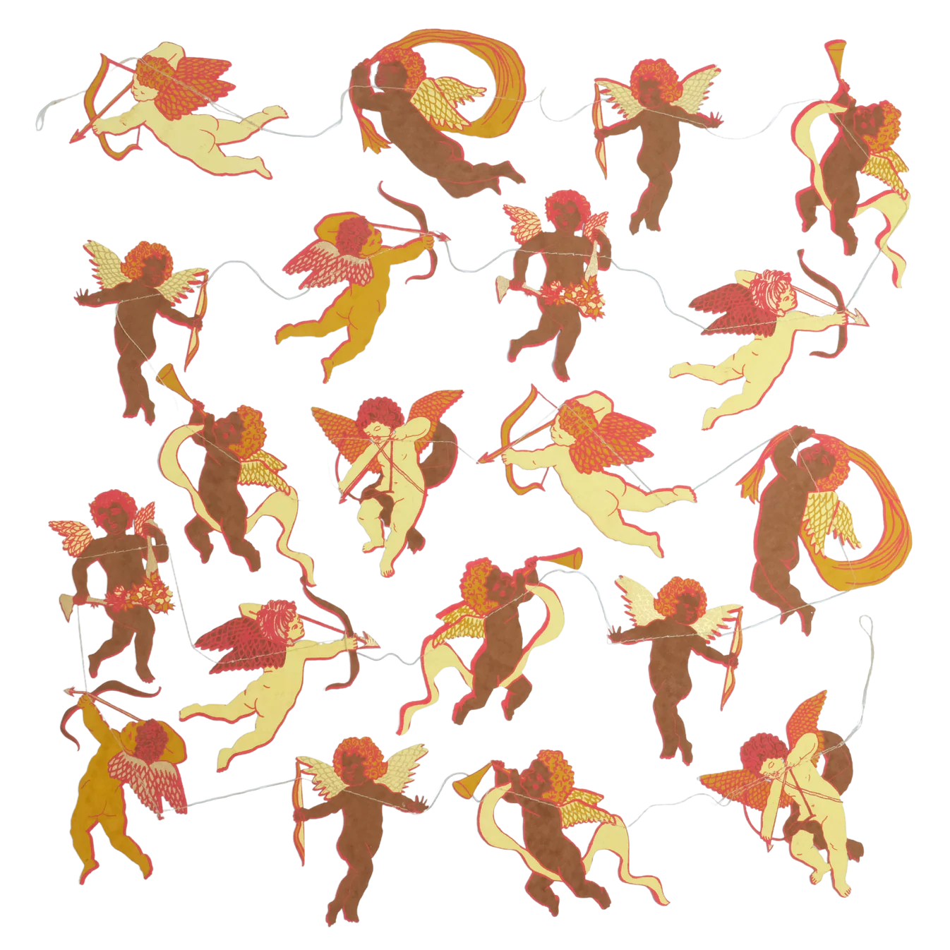 Cupids Hand Sewn Garland-Recycled