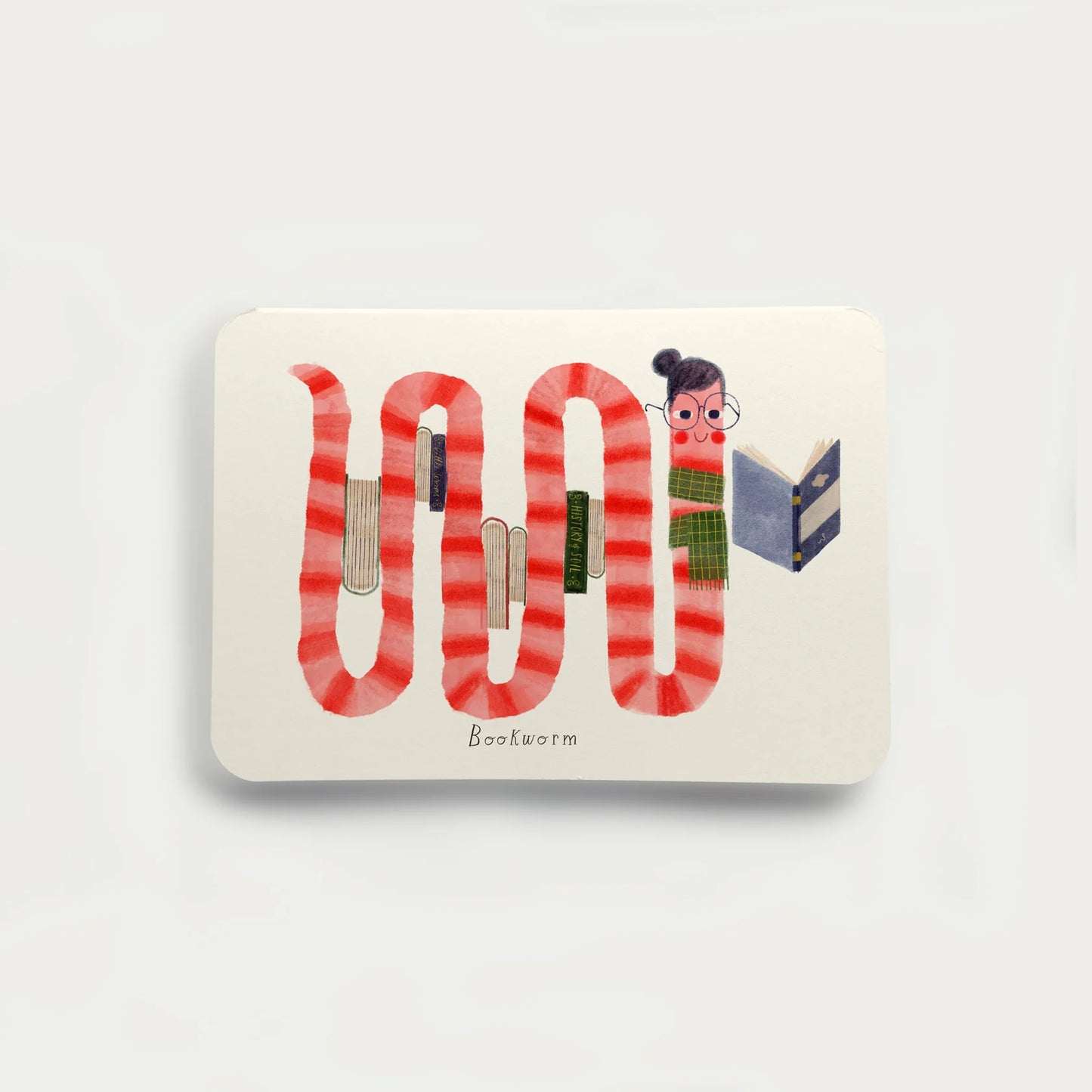 Bookworm Greetings Card
