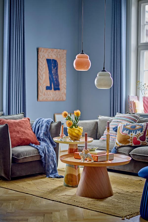 Udine Blue Recycled Cotton Throw