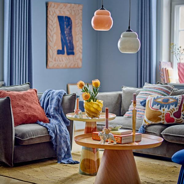 Udine Blue Recycled Cotton Throw