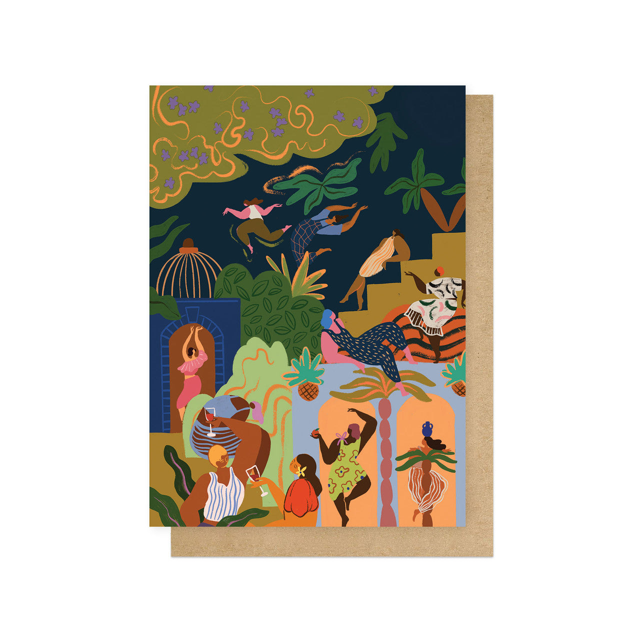 Fiesta at Night Greetings Card