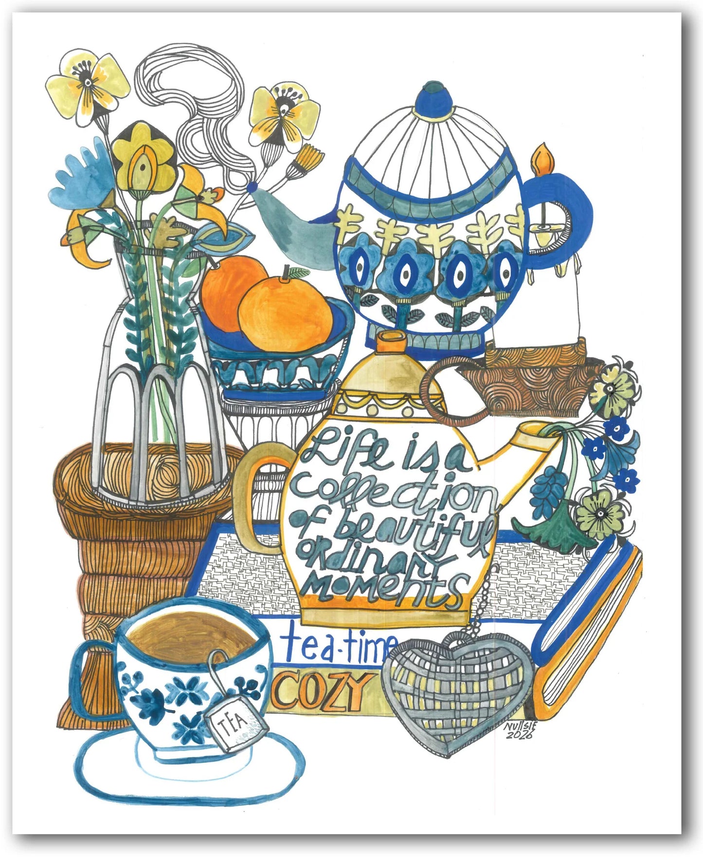 Teatime Memories Greetings Card