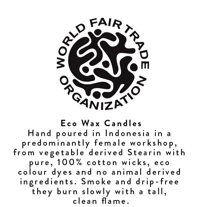 Striped Eco Dinner Candles Indigo Orange Pack of 4