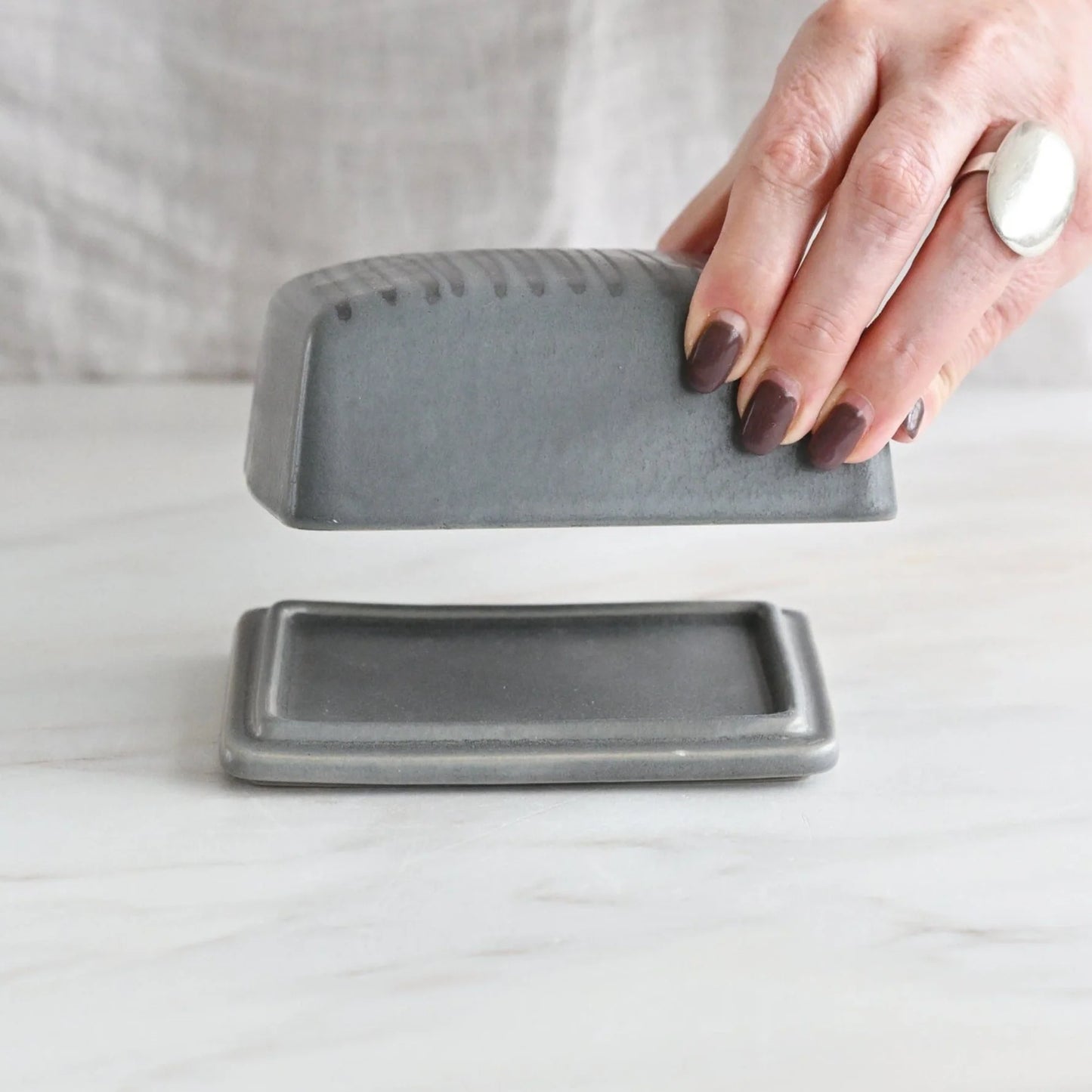 Raben Grey Butter Dish