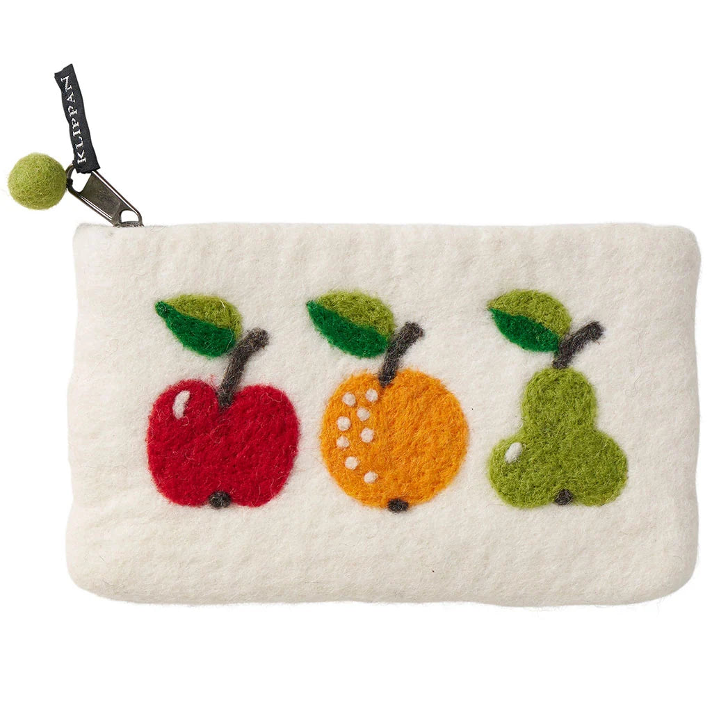 Fruits - Wool Felted Purse ( Kneaded by Hand)