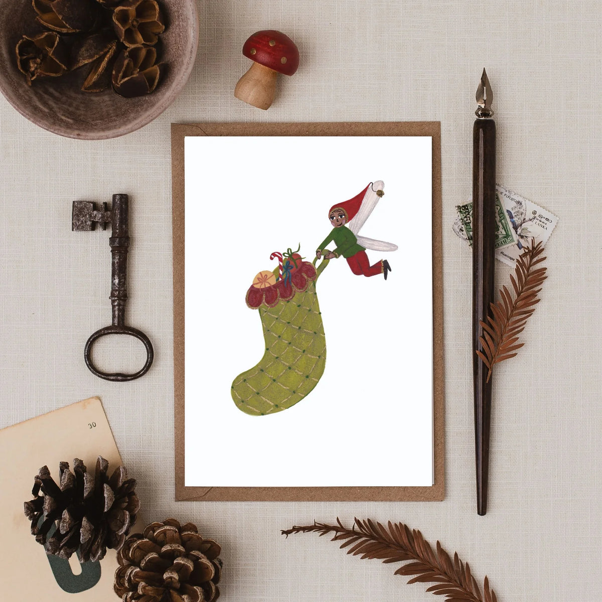 Christmas Stocking Greeting Card