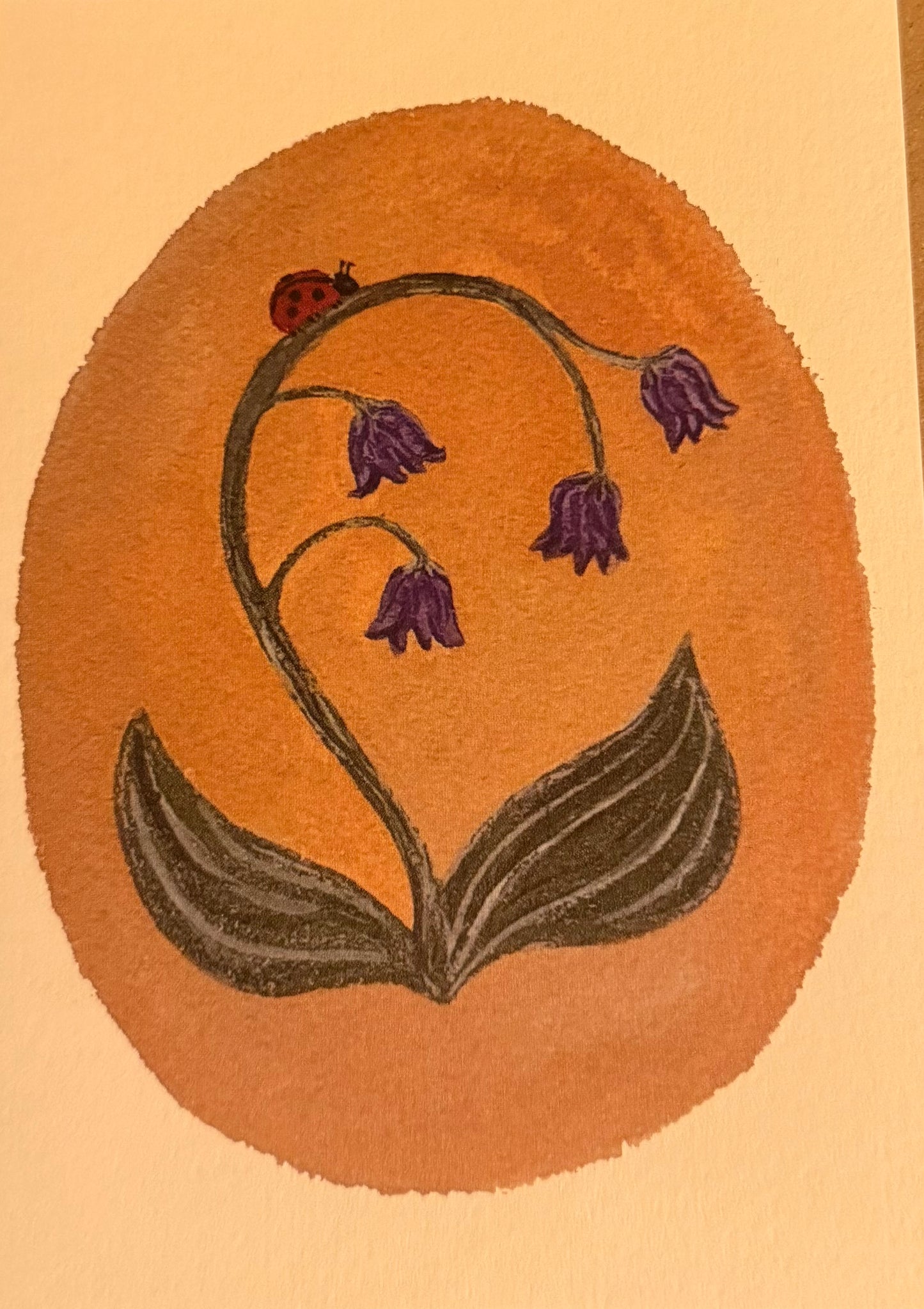 Bluebell With Ladybird Card