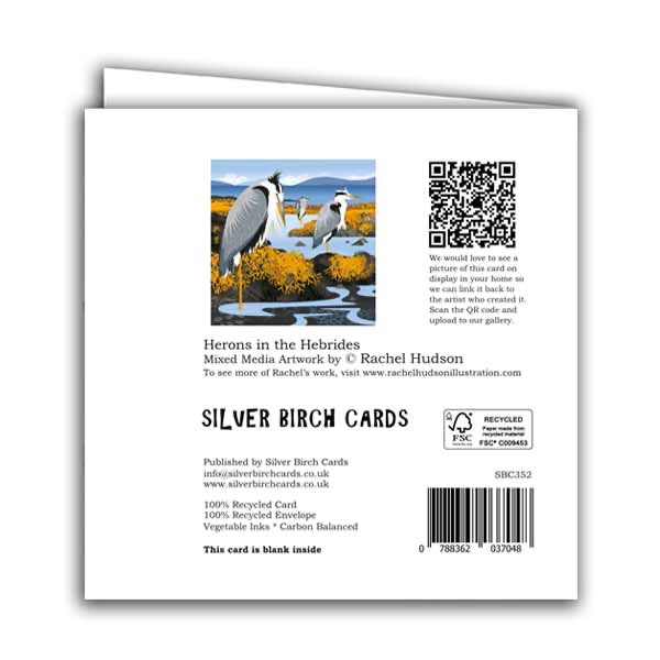 Herons In The Hebrides Greeting Card