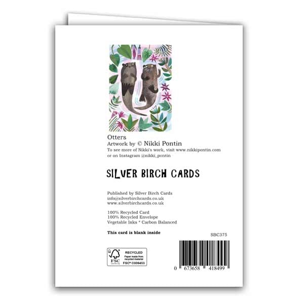 Two Otters Greeting Card