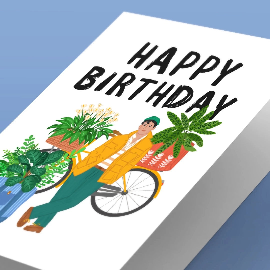 East London Bike Plant Guy Card