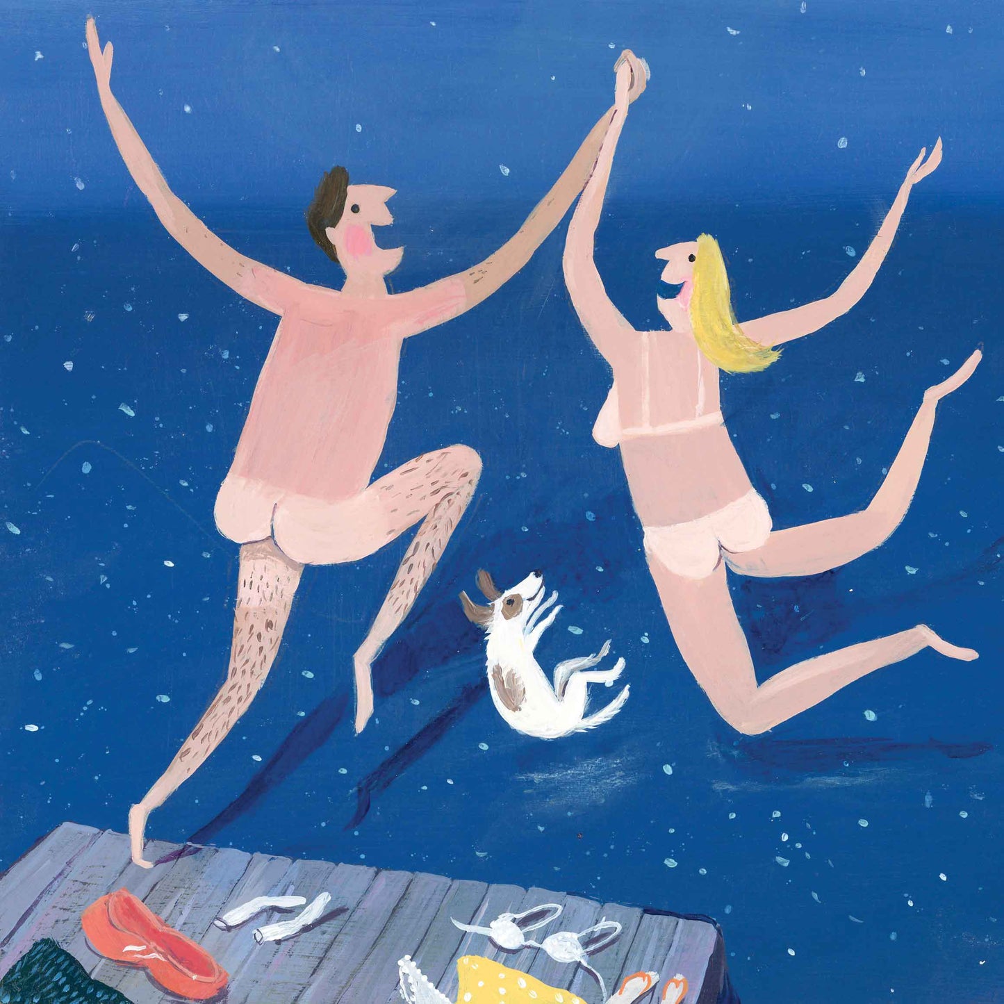 Skinny Dippers Greeting Card