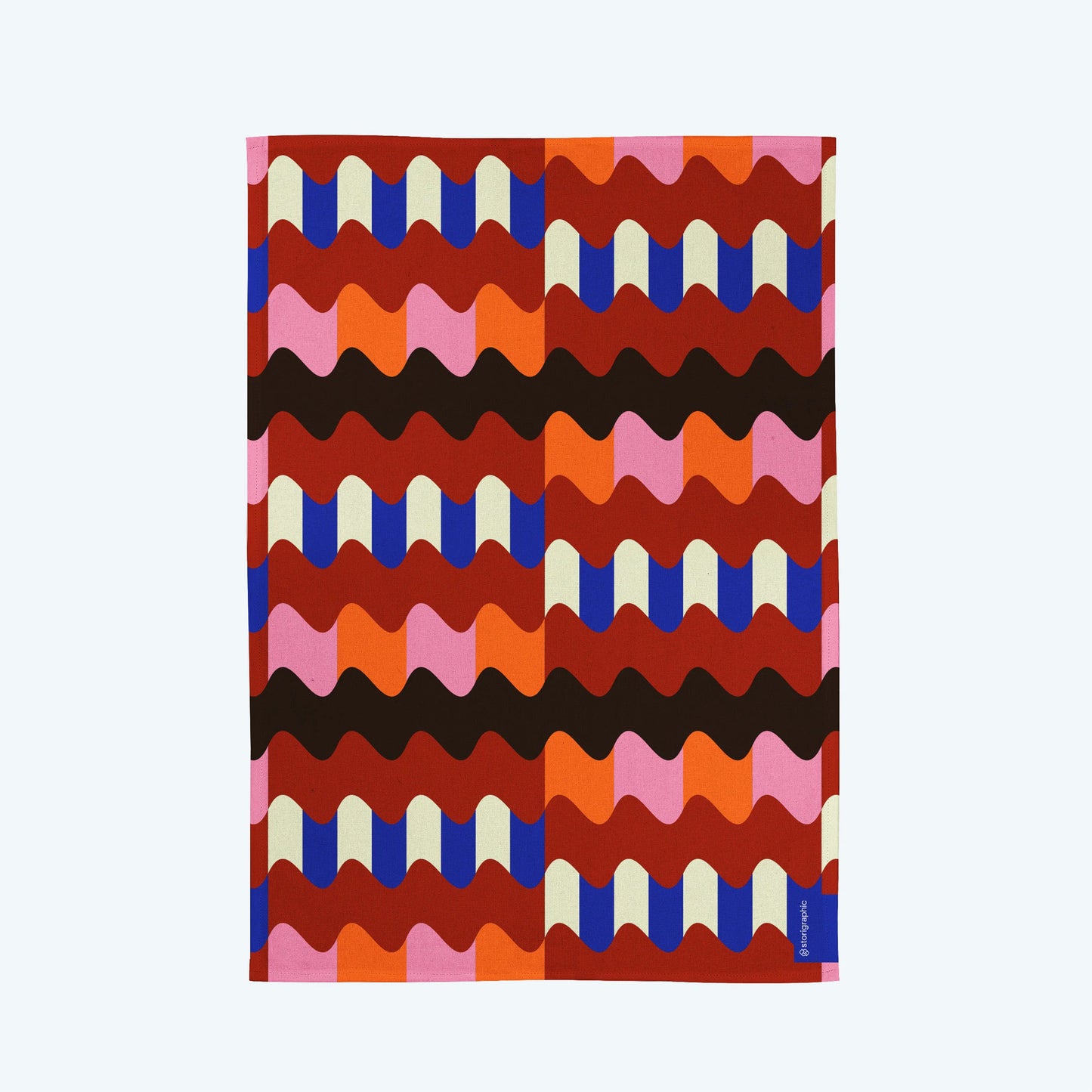 Kinetic Wave Cotton Tea Towel