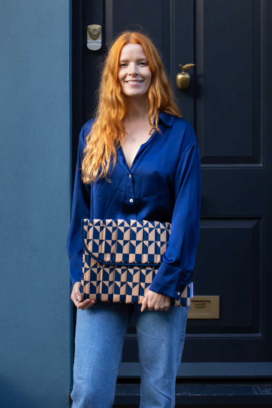 Navy Coffee Laptop Sleeve 13"