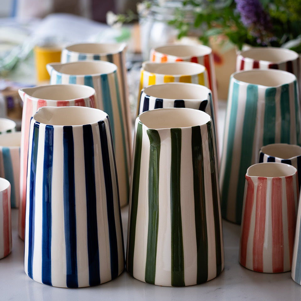 Large Jug In Rose Candy Stripe
