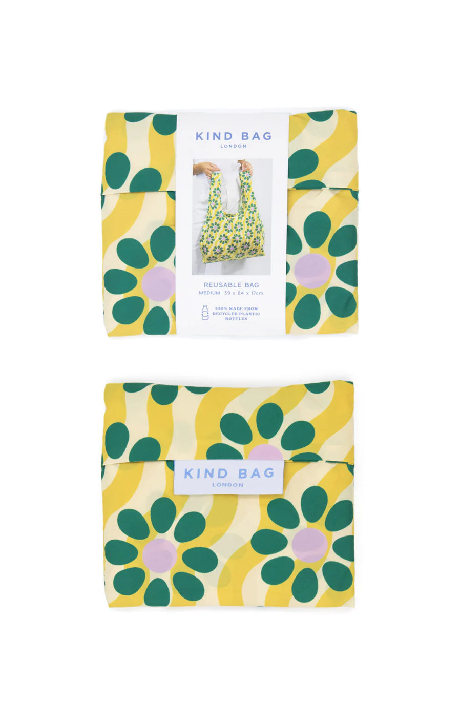 Wavy Daisy Medium Reusable Bag