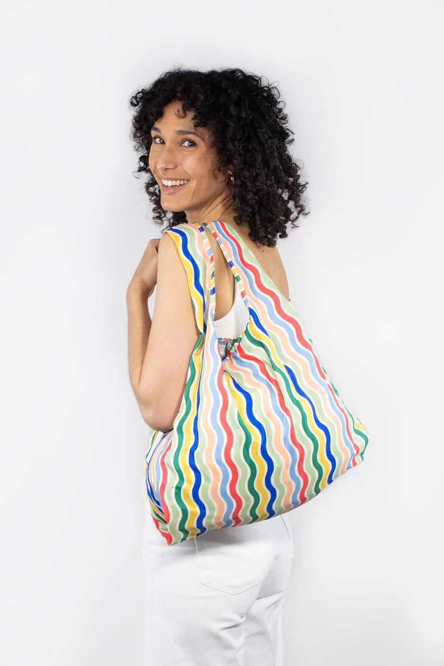 Rainbow Waves Medium Reusable Bag