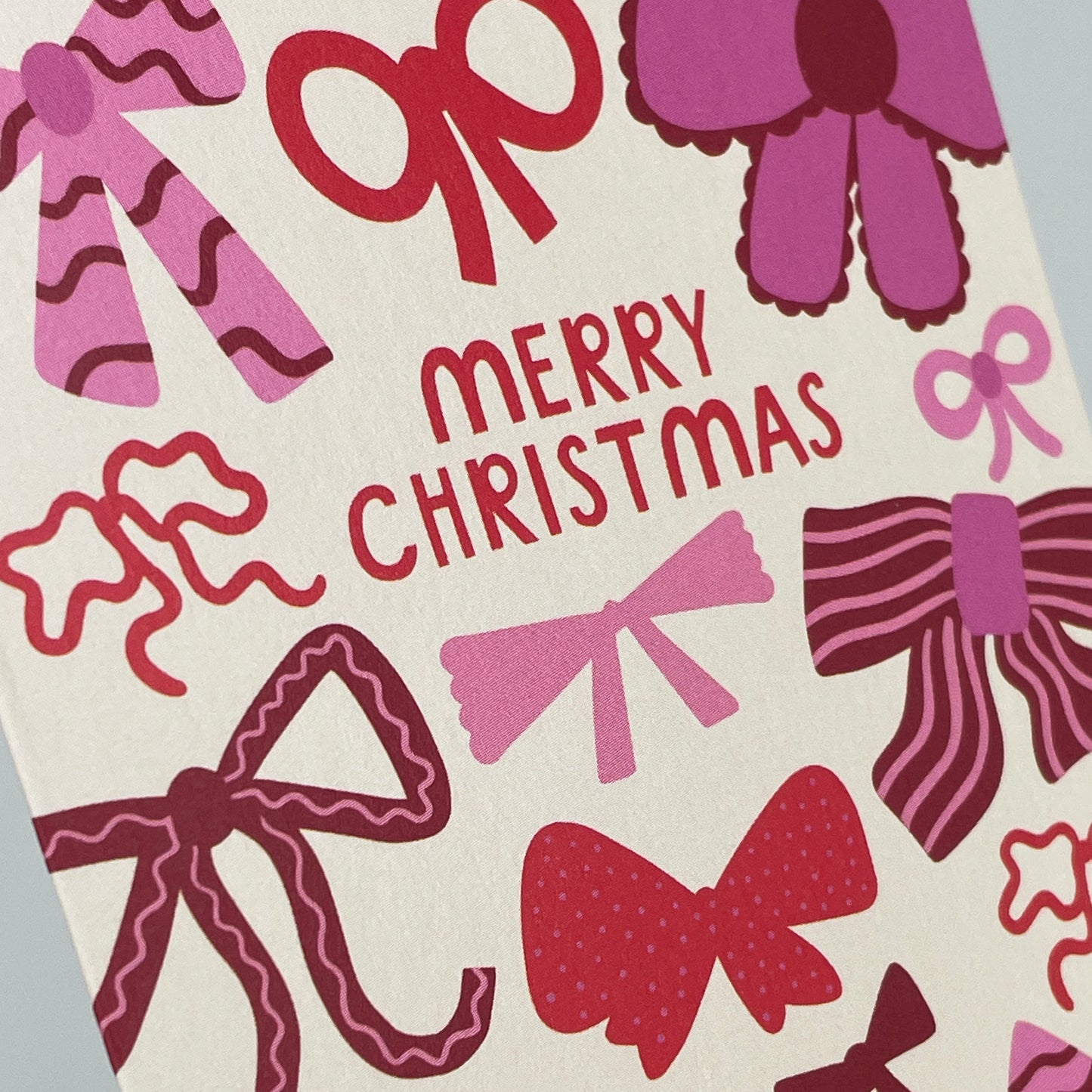 Merry Christmas Bows Christmas Card: Pack Of 6