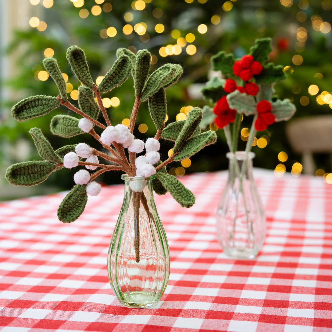 Crochet Mistletoe Sprig (2 per pack)