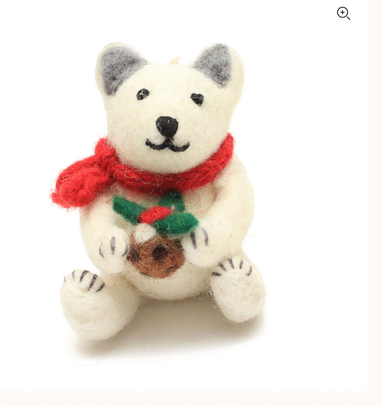 Polar Bear With Christmas Pudding