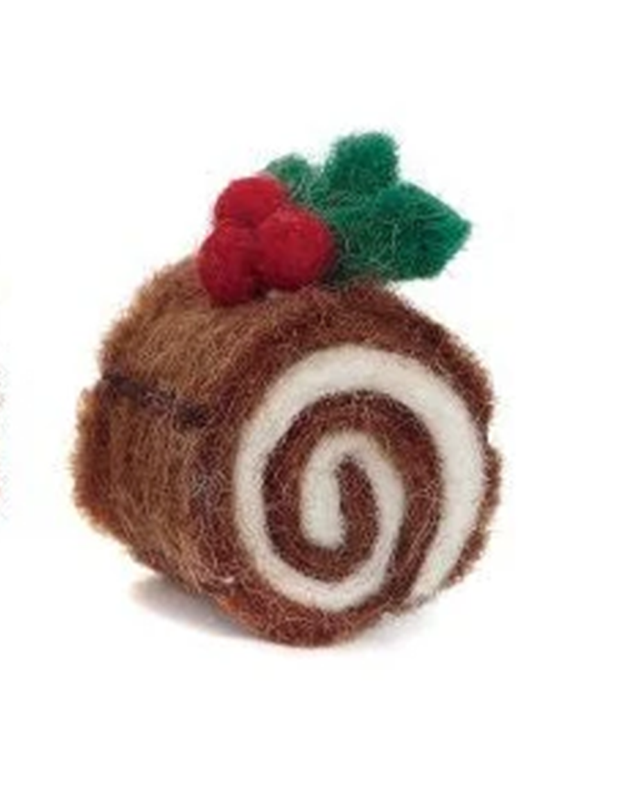 Mini Christmas Cake Slice & Yule Log