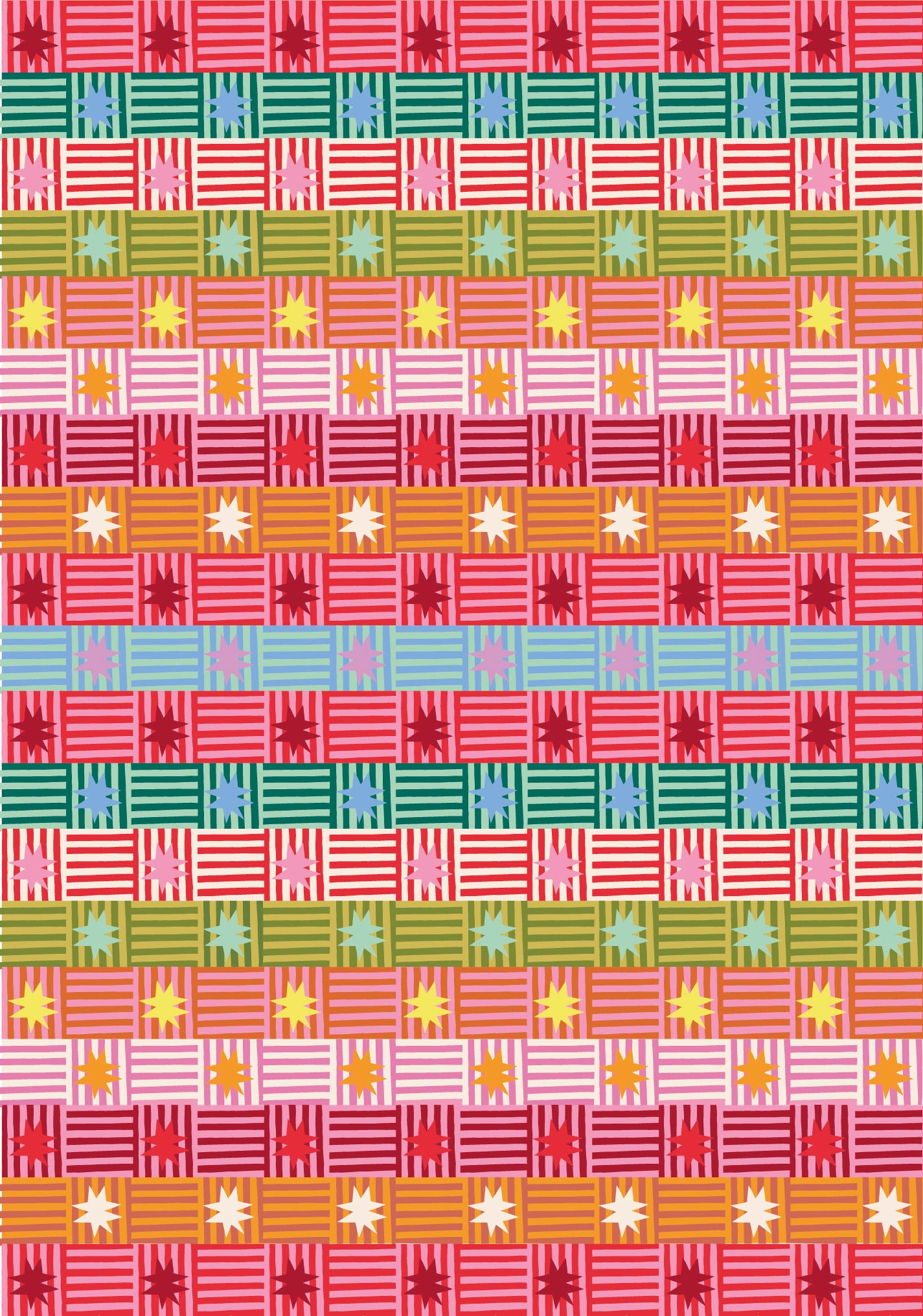 Christmas Stars & Stripes Gift Wrap