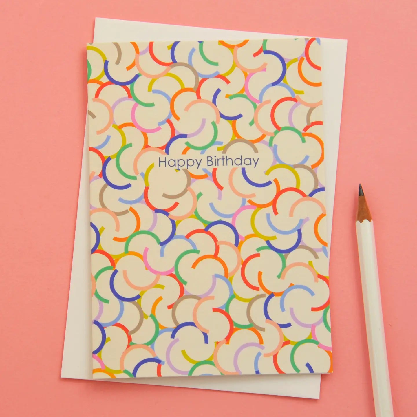 Colourful Crescent Greeting Card