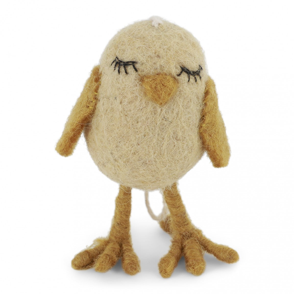 Yellow Dreaming Chick Felt Decoration