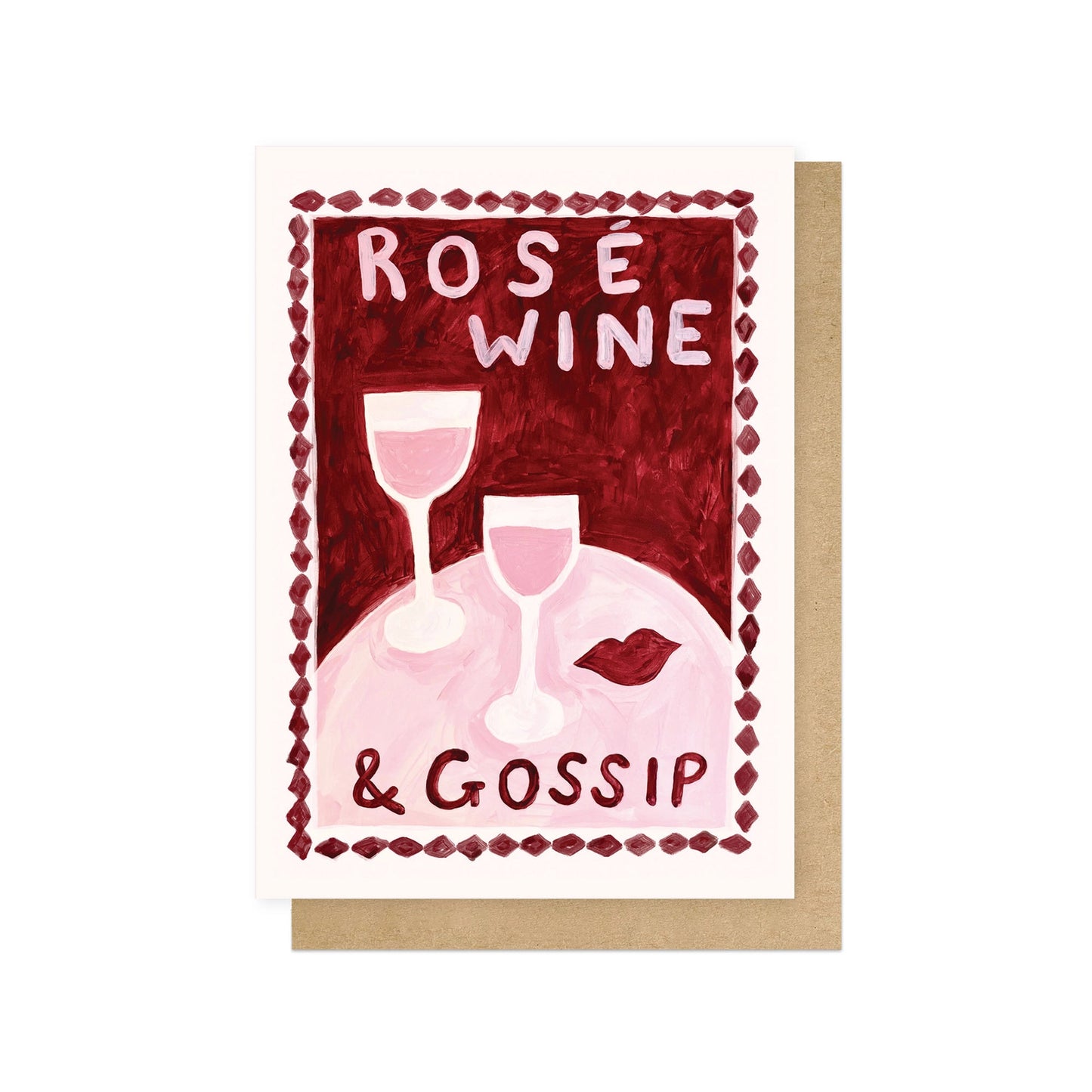 Rose Wine & Gossip Card