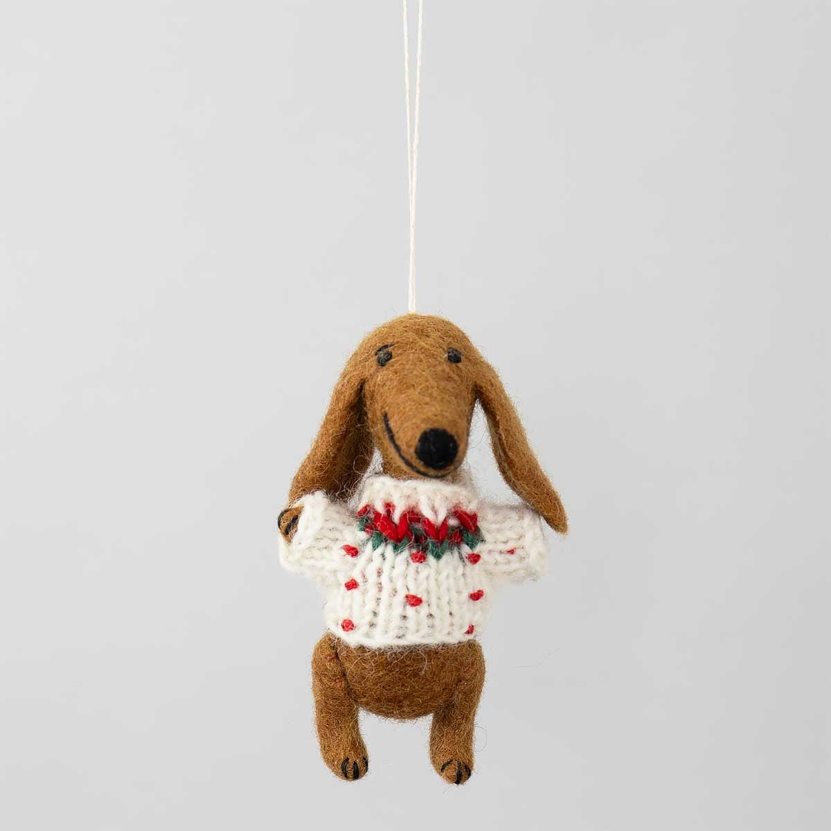Dachshund Christmas Felt Decoration