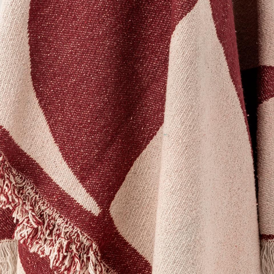 Olica Red Recycled Cotton Throw