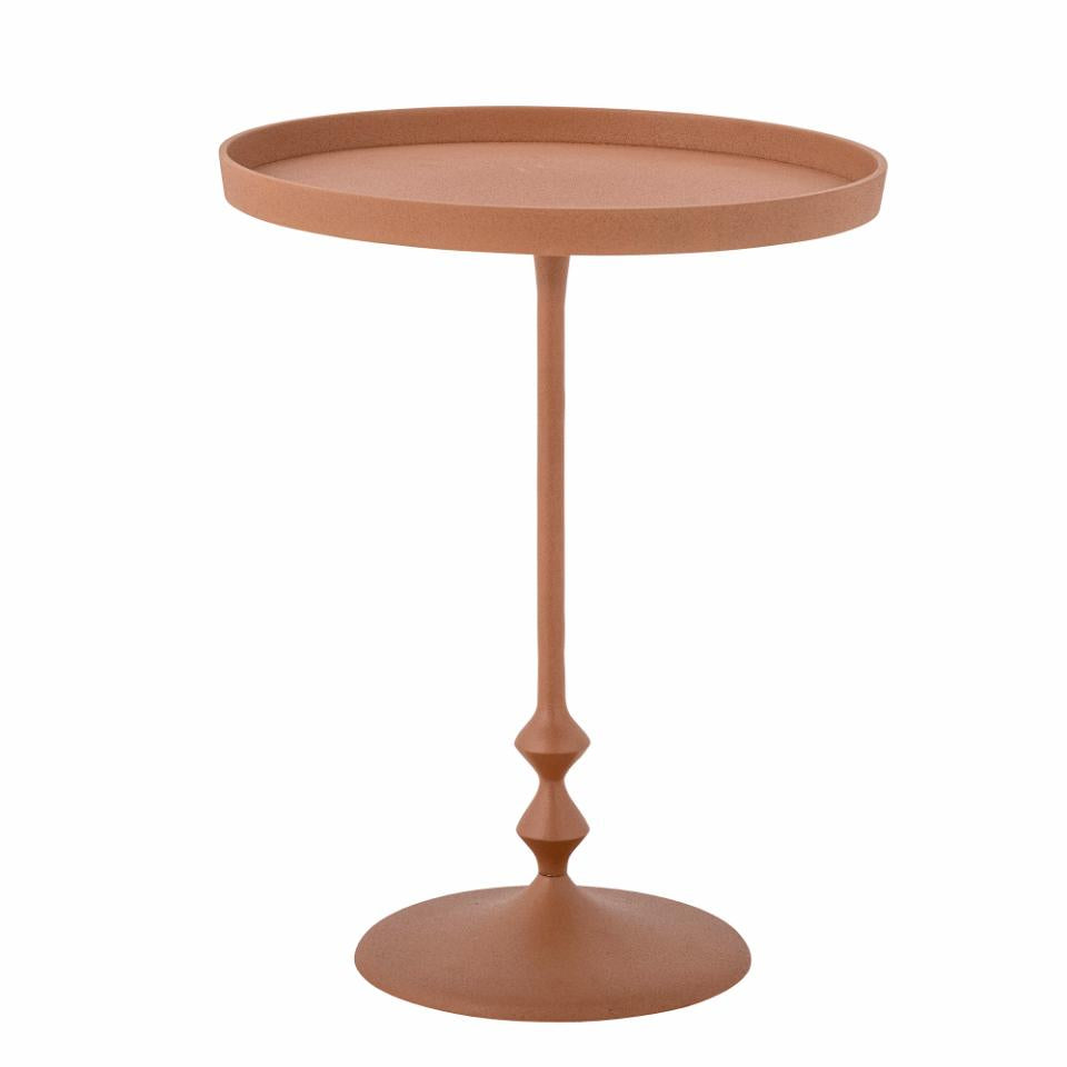 Anjou Orange & Aluminium Side Table