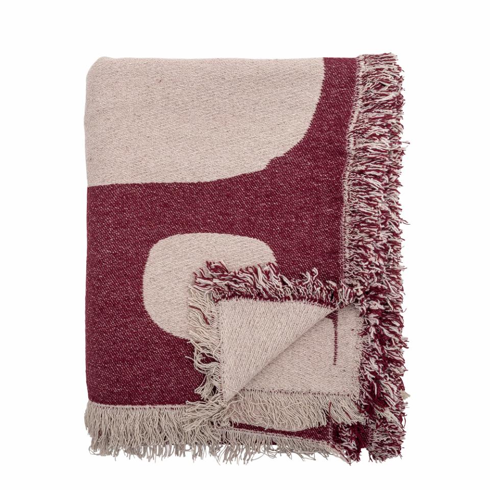 Olica Red Recycled Cotton Throw