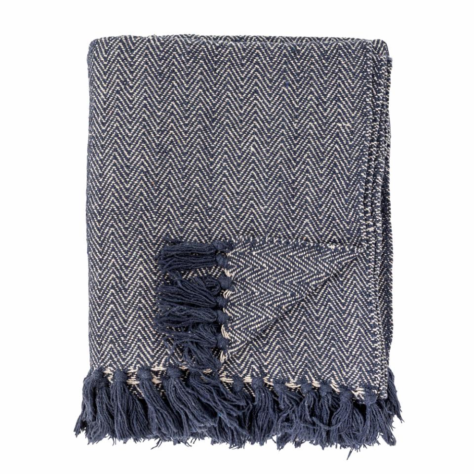 Herringbone Blue Throw