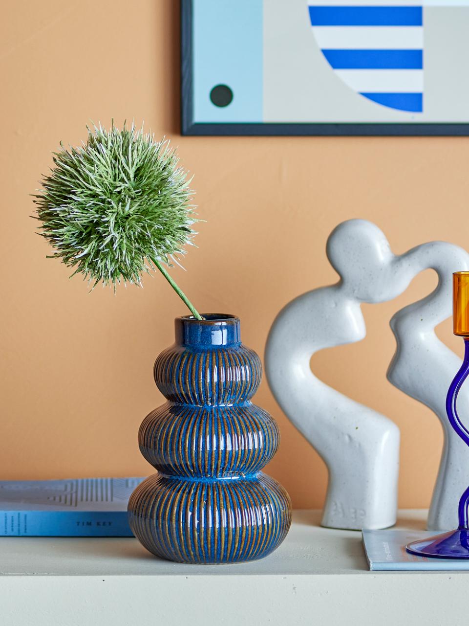 Blue Stoneware Myrtle Vase