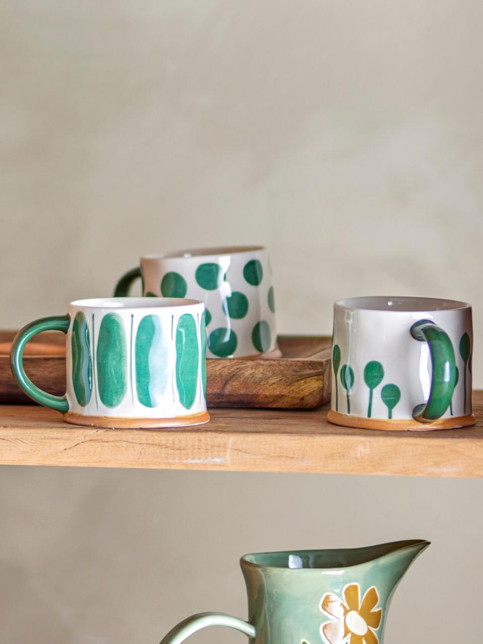 Linora Green Assorted Stoneware Mug