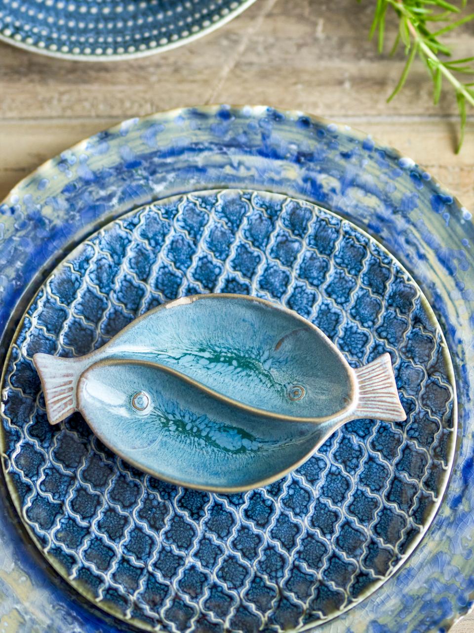 Mei Serving Plate, Blue