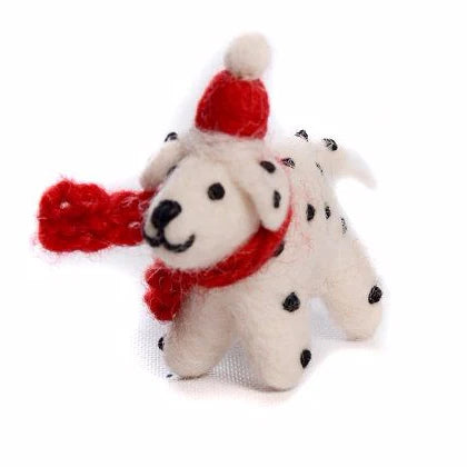 Dalmatian With Hat & Scarf