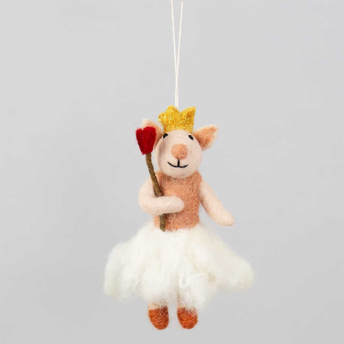 Mouse Queen Christmas Felt Decoration