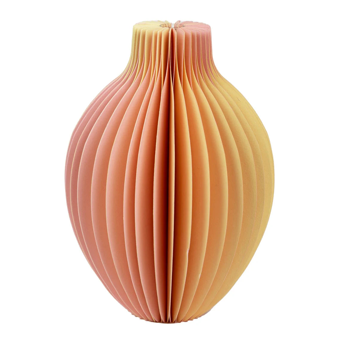 Honeycomb Paper Yellow Vase