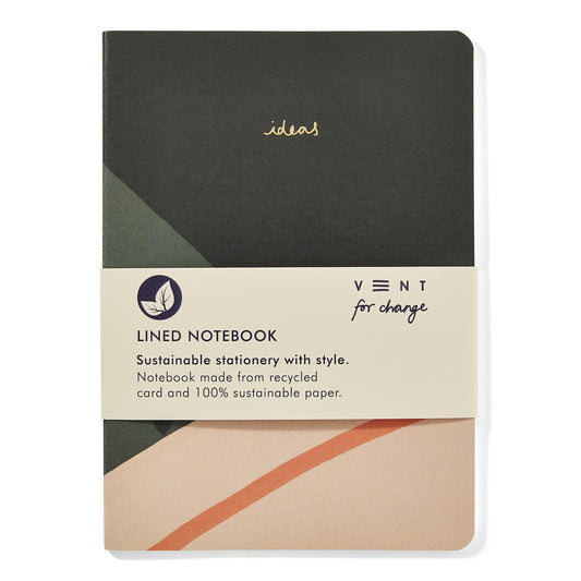 Green A5 Lined Notebook
