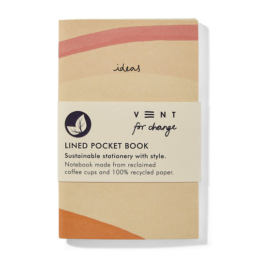 Cream Lined Pocket Mini Notebook
