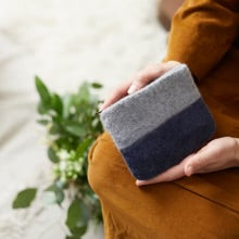 Lila Two Tone Felt Purse