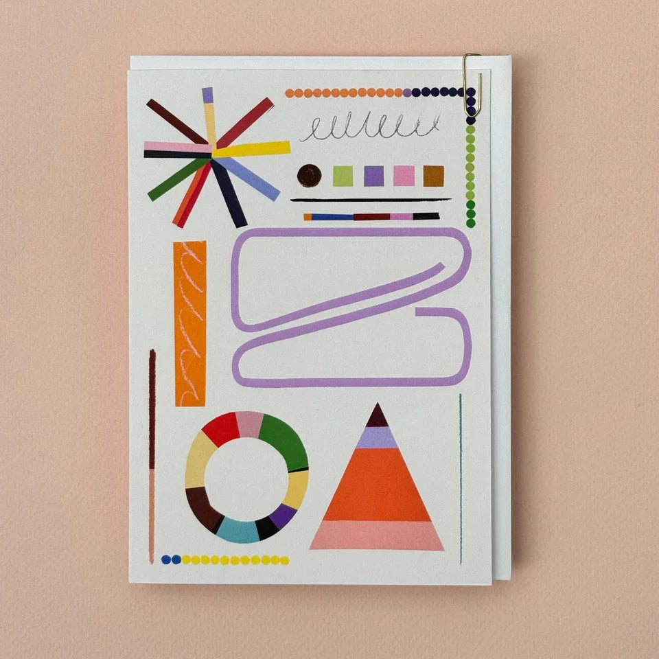 Scrapbook Pyramid Abstract Greeting Card