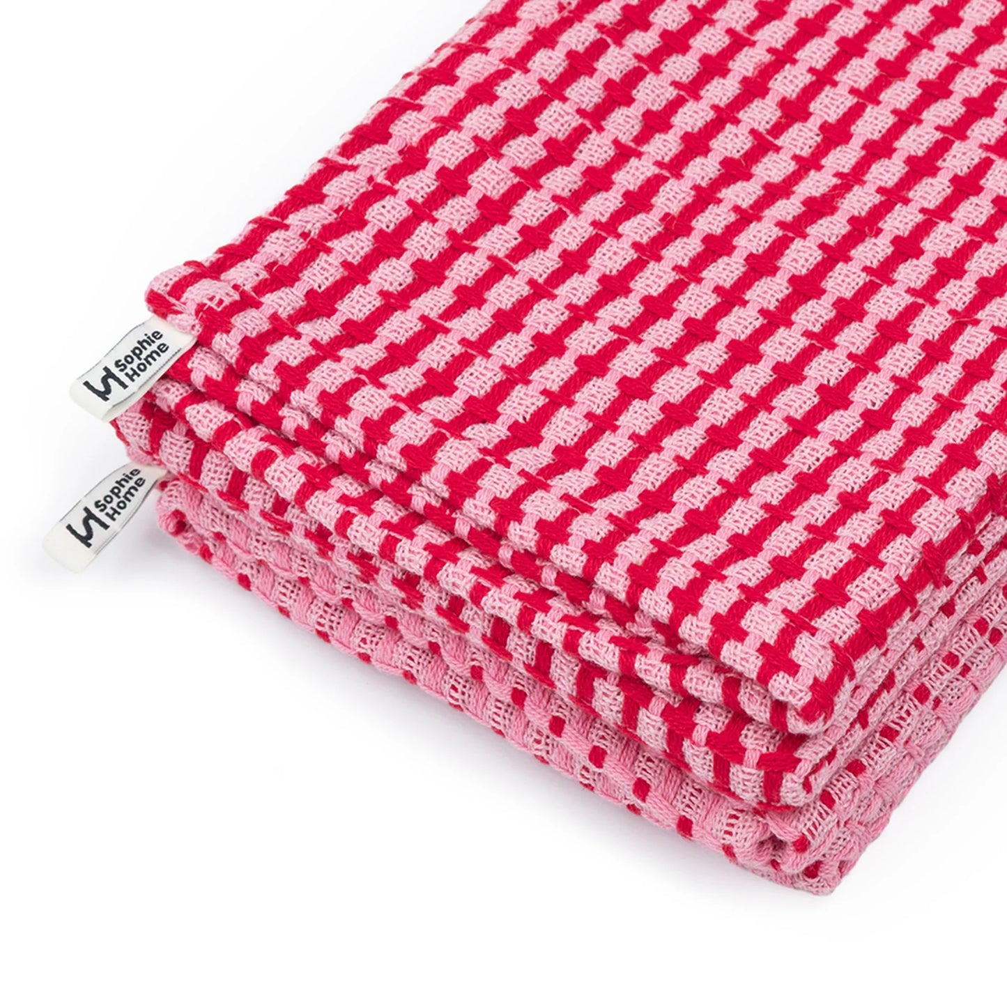 Pink Recycled Tea Towels - 2 Pack
