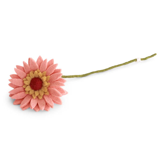 Gerbera Flower Felt Decoration Light Peach