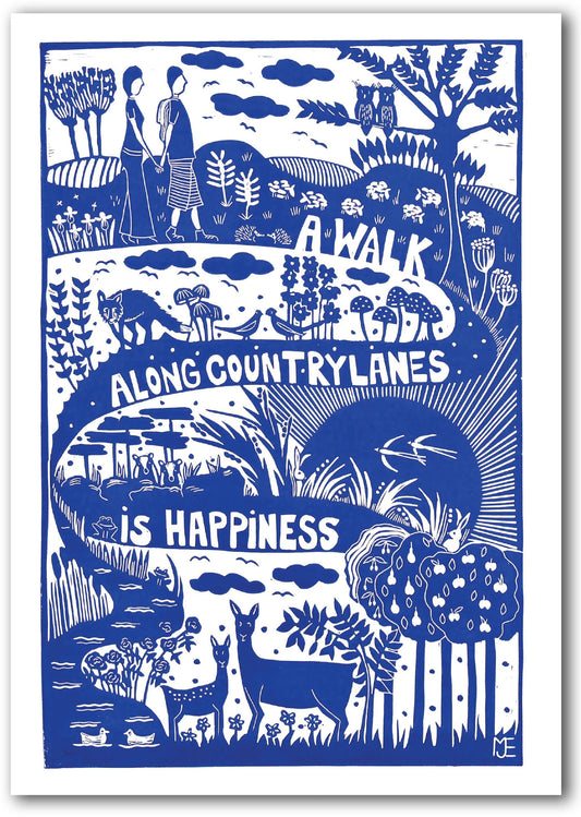Country Lanes Greetings Card