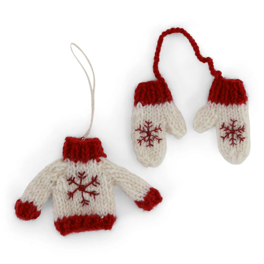 Knitted Sweater & Gloves Decoration