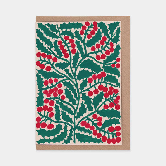 Holly Greeting Card
