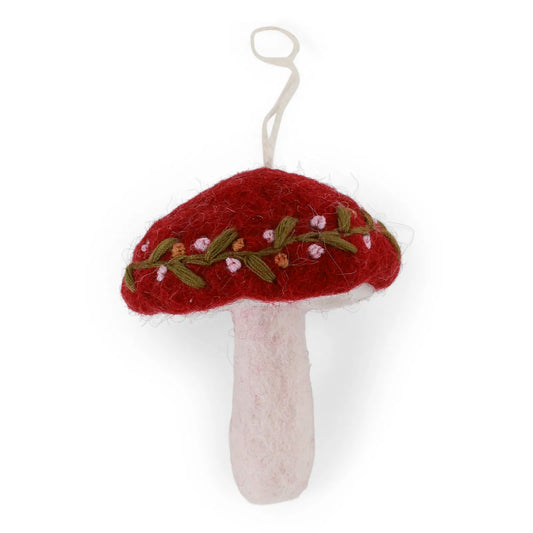 Felt Embroidered Mushroom