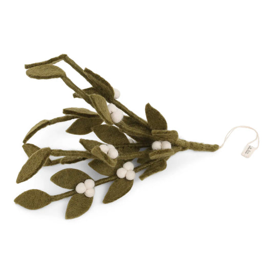 Dark Green Felt Mistletoe